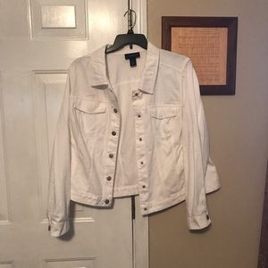 Lane Bryant size 22W white denim jacket